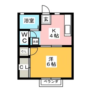 立野町ハイツ【2階】の間取り