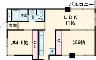 シーズン嵐山【6階】の間取り