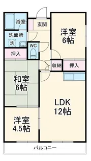 ハイツ四ツ池【3階】の間取り