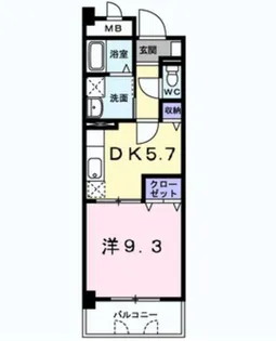 サンフォレスタ上道【3階】の間取り