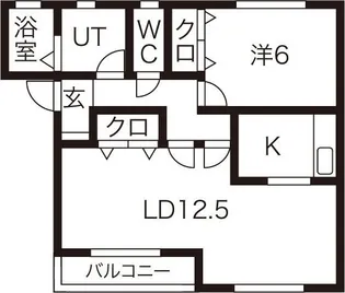 コーポ JKL K棟【2階】の間取り