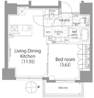 東京都台東区元浅草2【マンション】の間取り