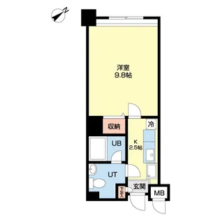 αNEXT東札幌【4階】の間取り