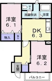 グレイスフル豊国B【1階】の間取り