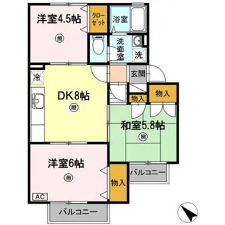 チャイブ【2階】の間取り