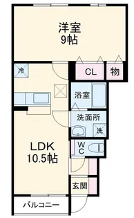 山梨県甲斐市長塚【アパート】の間取り