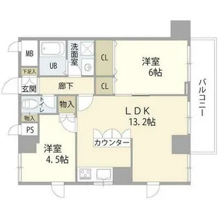 ライオンズマンション方南町駅前【2階】の間取り