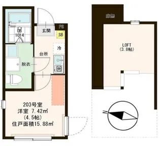 グラシア金町【2階】の間取り