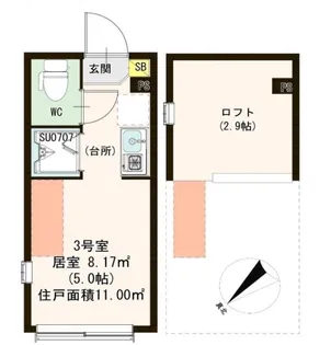 ハーモニーテラス平井V【2階】の間取り