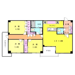 ランドローズ池尻【2階】の間取り