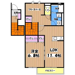 Clair Yuzu【2階】の間取り