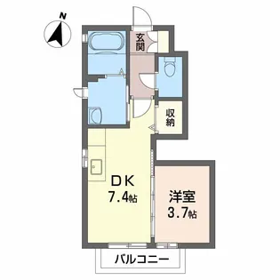 シャーメゾンMAEDA A棟【1階】の間取り