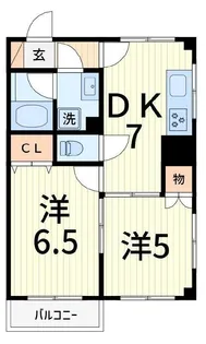 2DKの間取り画像