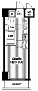 東京都港区芝公園3【マンション】の間取り