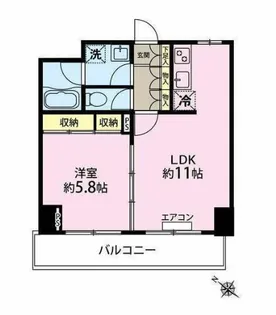 ベェルヴェル稲城【4階】の間取り