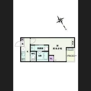 Jack marugasakiII【1階】の間取り