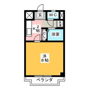 シャトー横山弐番館【5階】の間取り