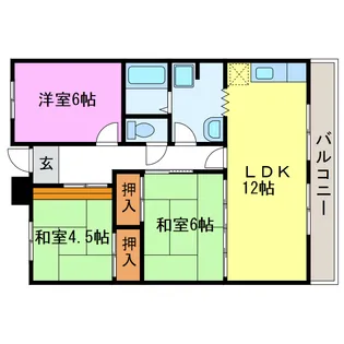 ヴィラ村崎【3階】の間取り