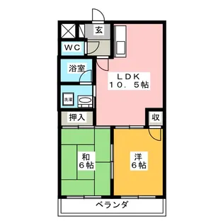 シェモア長良【5階】の間取り