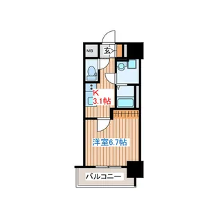 Brighton East【8階】の間取り