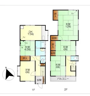 広島県呉市東辰川町【一戸建】の間取り