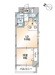KDX千葉中央レジデンス【9階】の間取り