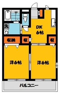 オジュール今宮B【2階】の間取り