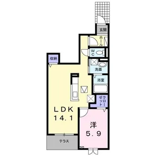 フラン・ブルーム【1階】の間取り