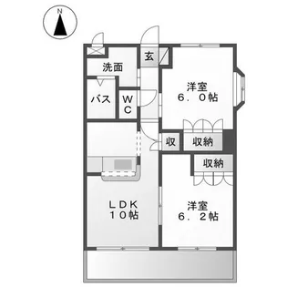 埼玉県深谷市上野台【アパート】の間取り