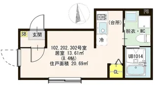 ハーモニーテラスSakura street【1階】の間取り