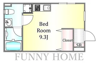 コリーヌ学芸大学弐番館【1階】の間取り