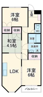 サンウッドリバーストーンII【4階】の間取り