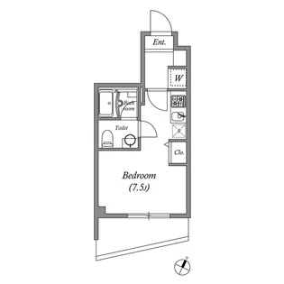 SQUARE CITY KANAMACHI【6階】の間取り