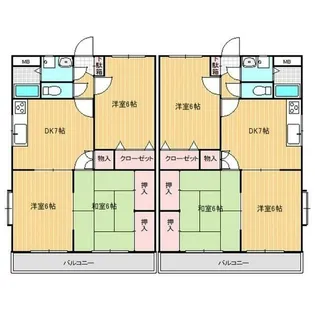 パティオス雀の宮【3階】の間取り
