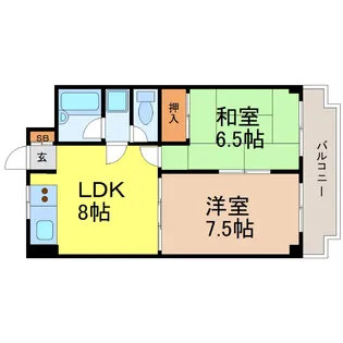 愛知県名古屋市熱田区千年1【マンション】の間取り