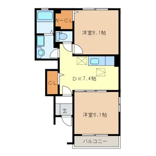 カーサ セレーナ【1階】の間取り
