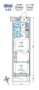 リヴシティ北馬込【3階】の間取り