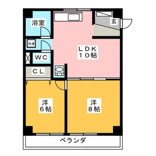 松原マンション【4階】の間取り