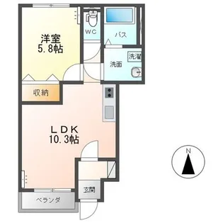 エバーハイムII【1階】の間取り