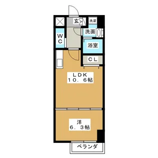 HF名駅北レジデンス WEST【9階】の間取り