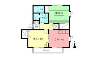 エクセレントおおしまB【2階】の間取り