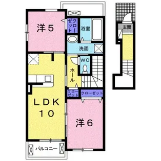 徳島県徳島市応神町古川字北【アパート】の間取り
