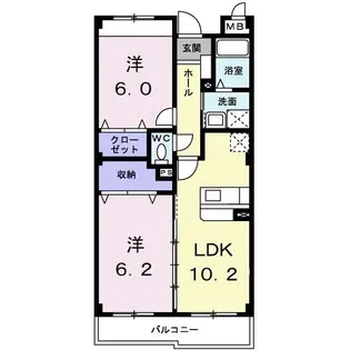 ノース ビレッジ【2階】の間取り