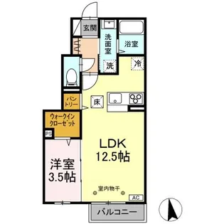 D-ROOM南二番町【1階】の間取り