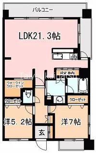 クレアホームズ鹿児島中央プレミアム【13階】の間取り