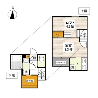 ADC平成駅西J21353【2階】の間取り