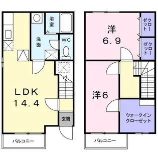 ライン・テラ【1階】の間取り