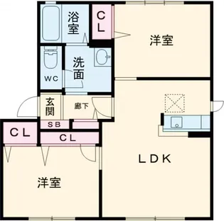 ベルスール C棟【1階】の間取り