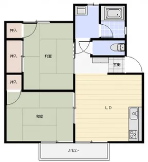 ハーティライフ成田【2階】の間取り