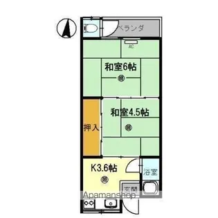 乙井マンション【2階】の間取り